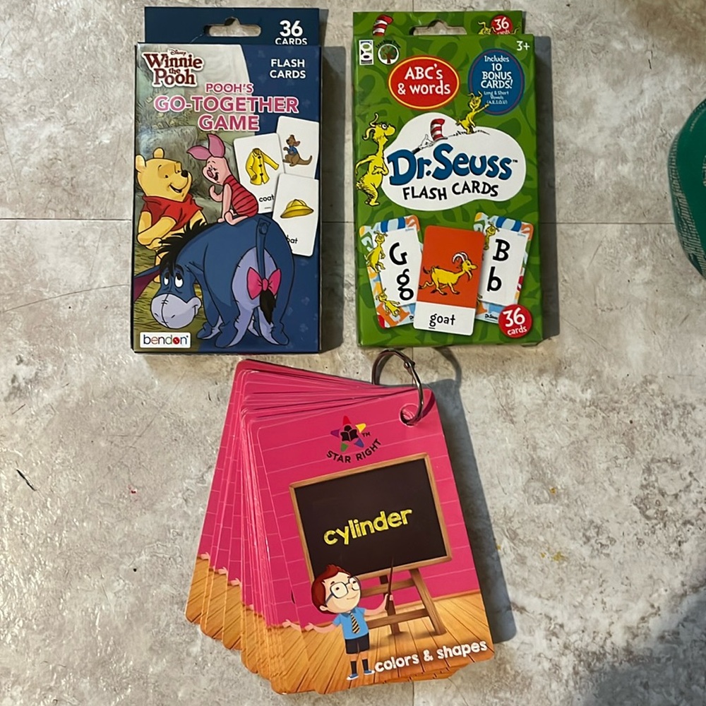Pack of 3 Flash Cards, Go Together Game and Color & Shapes Flash Cards sets!